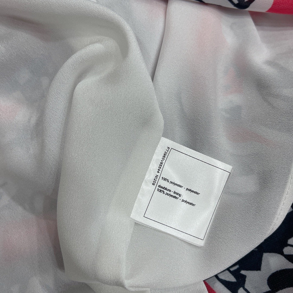 Chanel Printed Silk Muslin Dress