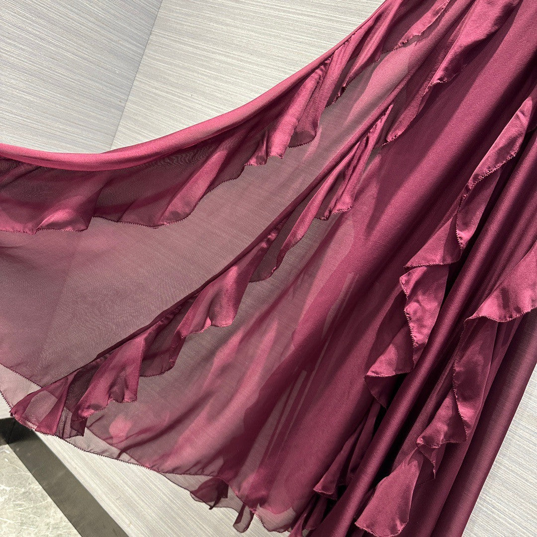 Christian Dior DIOR DREAM LONG DRESS Purple Silk Chiffon