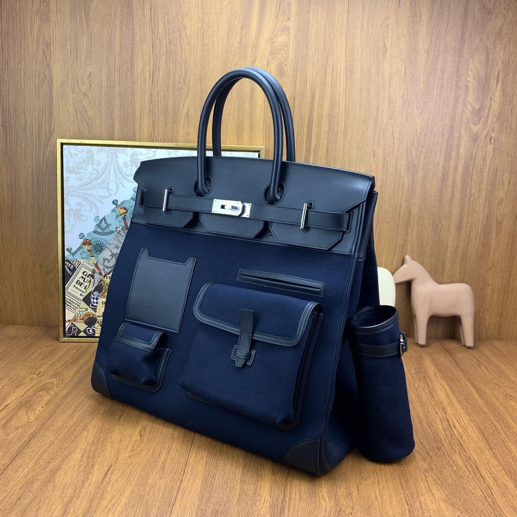 [Exclusive] Hermes Haut à Courroies 40 Cargo Bag Blue