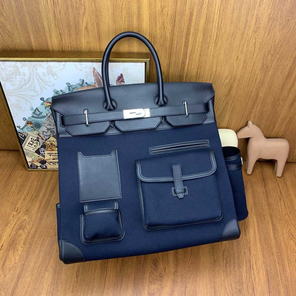 [Exclusive] Hermes Haut à Courroies 40 Cargo Bag Blue