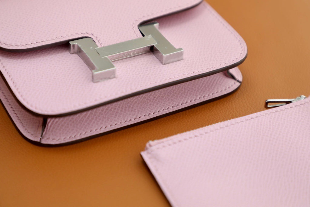 Hermès Constance Slim wallet  X9 Mauve Sylvestre Epsom leather palladium hardware