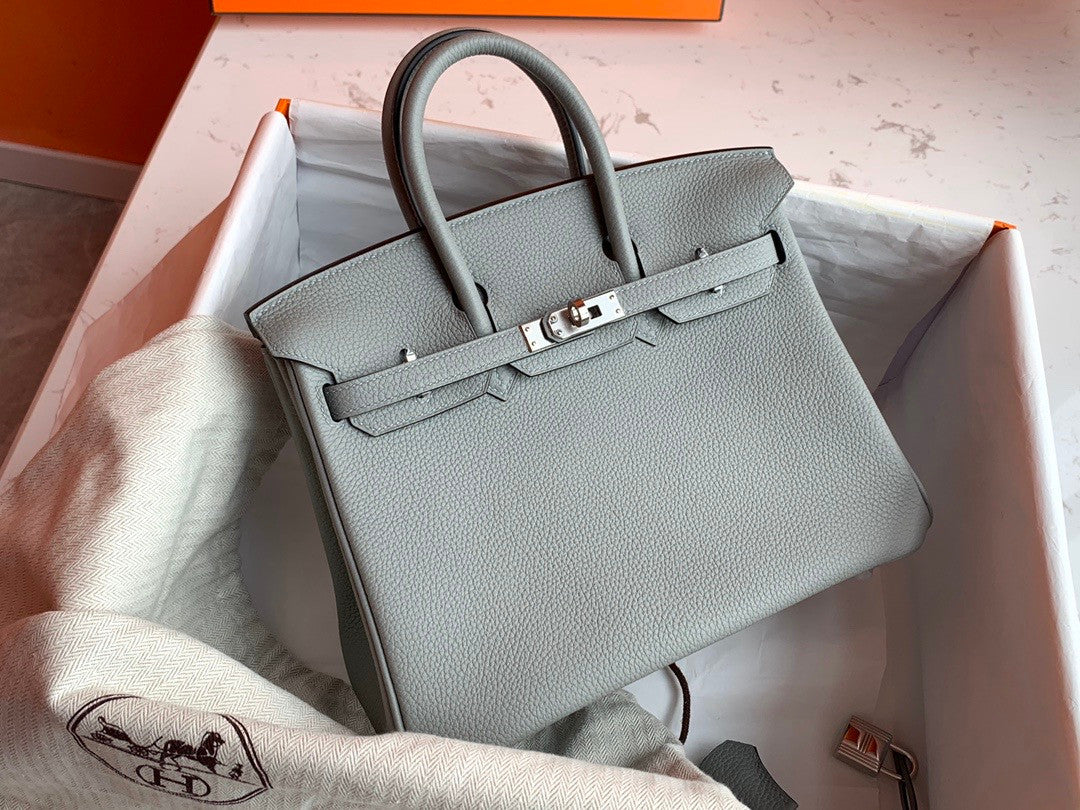 Hermes 8U Blue Glacier Birkin 25cm Togo Palladium Hardware