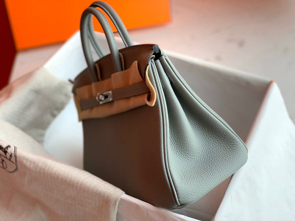 Hermes 8U Blue Glacier Birkin 25cm Togo Palladium Hardware
