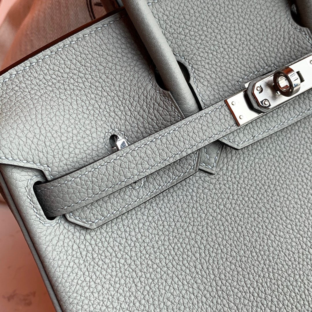 Hermes 8U Blue Glacier Birkin 25cm Togo Palladium Hardware