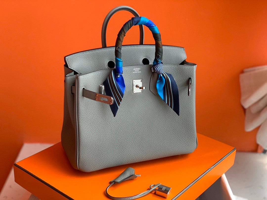 Hermes 8U Blue Glacier Birkin 25cm Togo Palladium Hardware