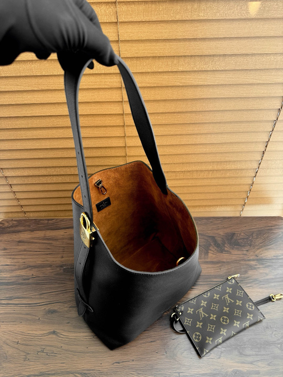 Louis Vuitton M24856 Low Key Hobo MM BLACK