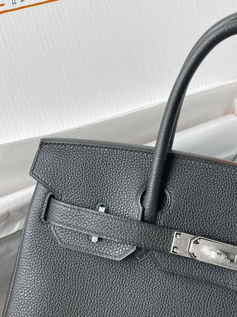 Hermes Graphite Birkin 25 cm Togo Palladium Hardware