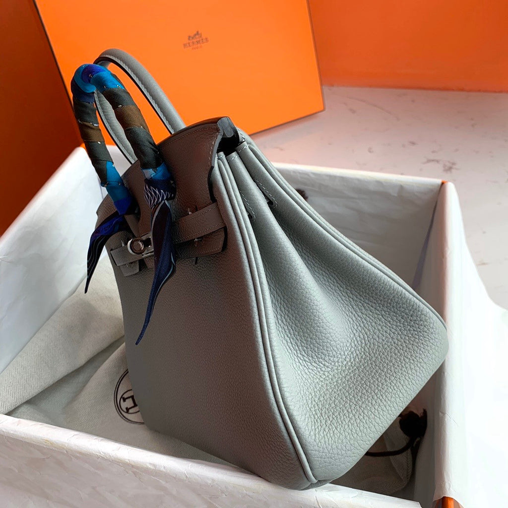 Hermes 8U Blue Glacier Birkin 25cm Togo Palladium Hardware
