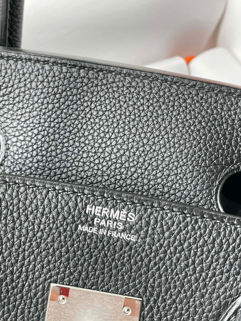 Hermes Graphite Birkin 25 cm Togo Palladium Hardware