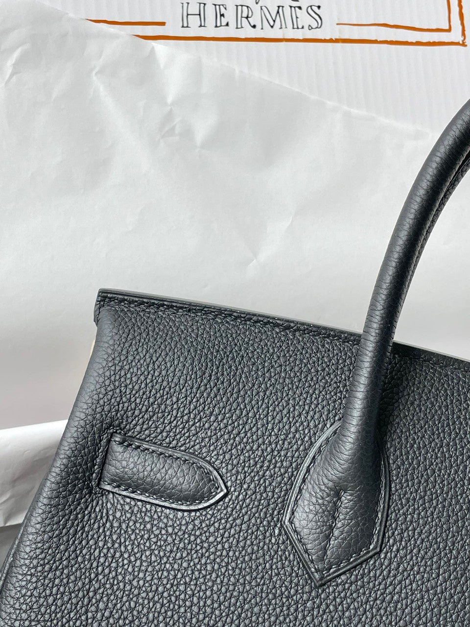 Hermes Graphite Birkin 25 cm Togo Palladium Hardware