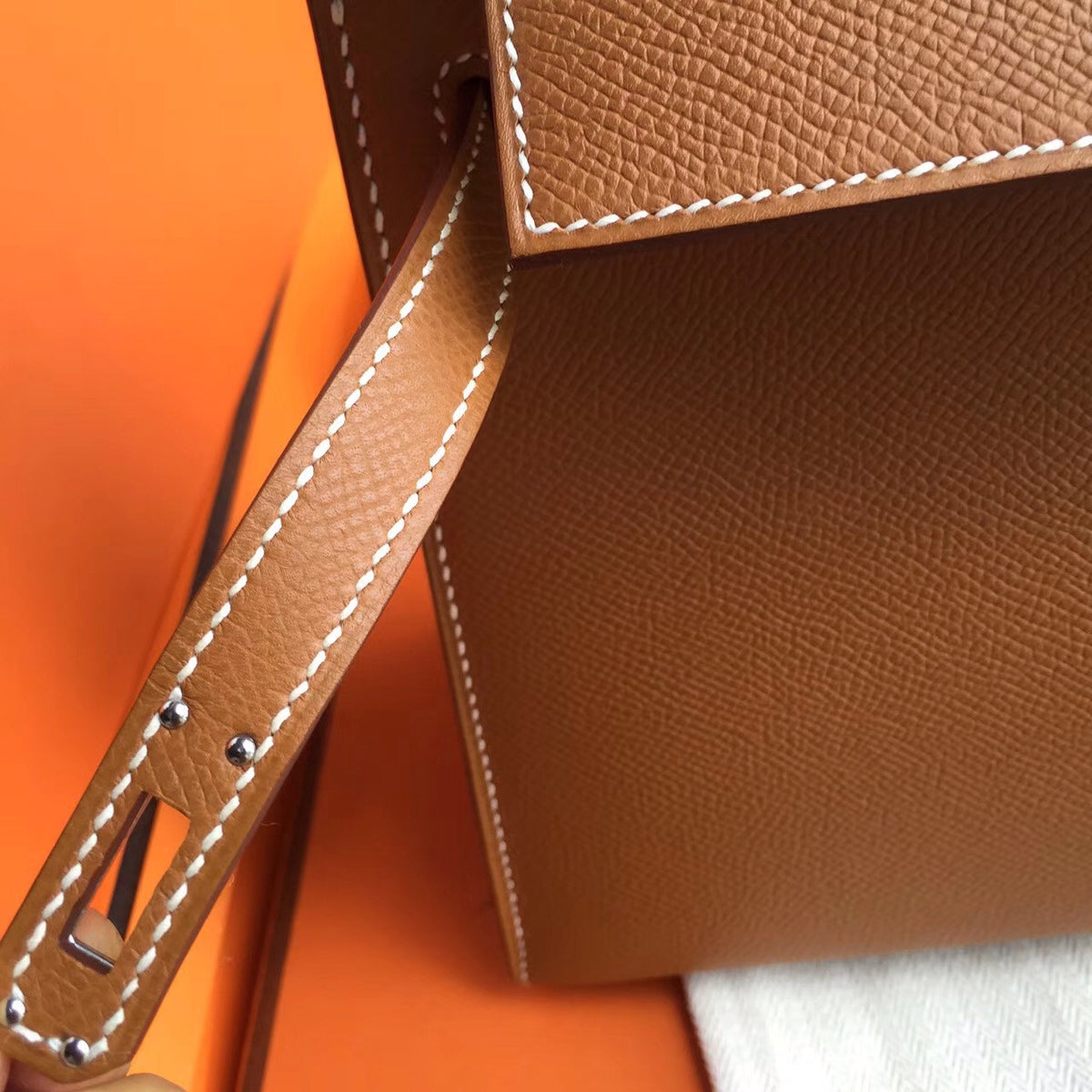 Hermes CK37 Brown Kelly 25 Epsom Palladium Hardware