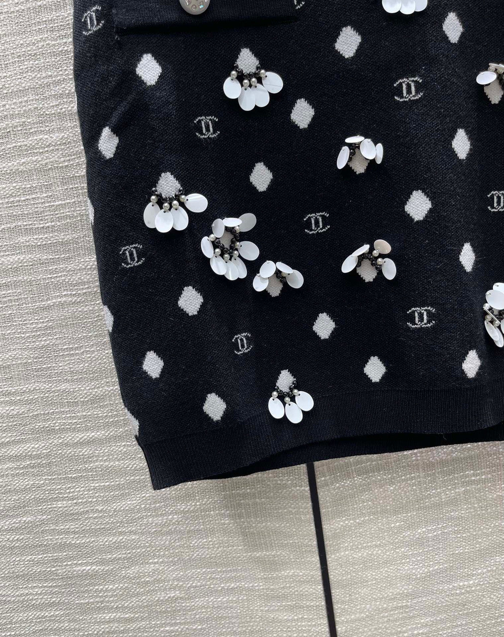 Chanel Embroidered Cashmere Skirt SS2023