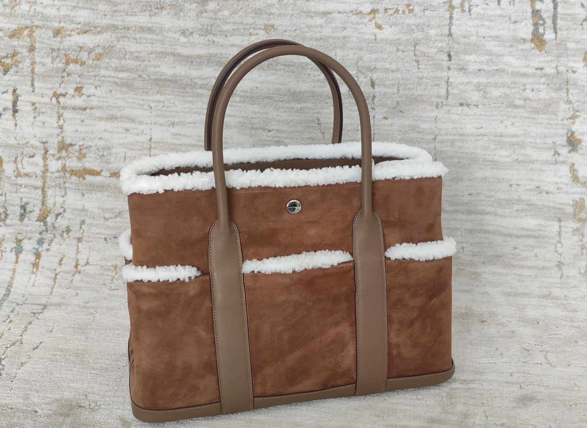 [Exclusive] Hermès Garden Party 36 Limited Edition Teddy Shearling Bag