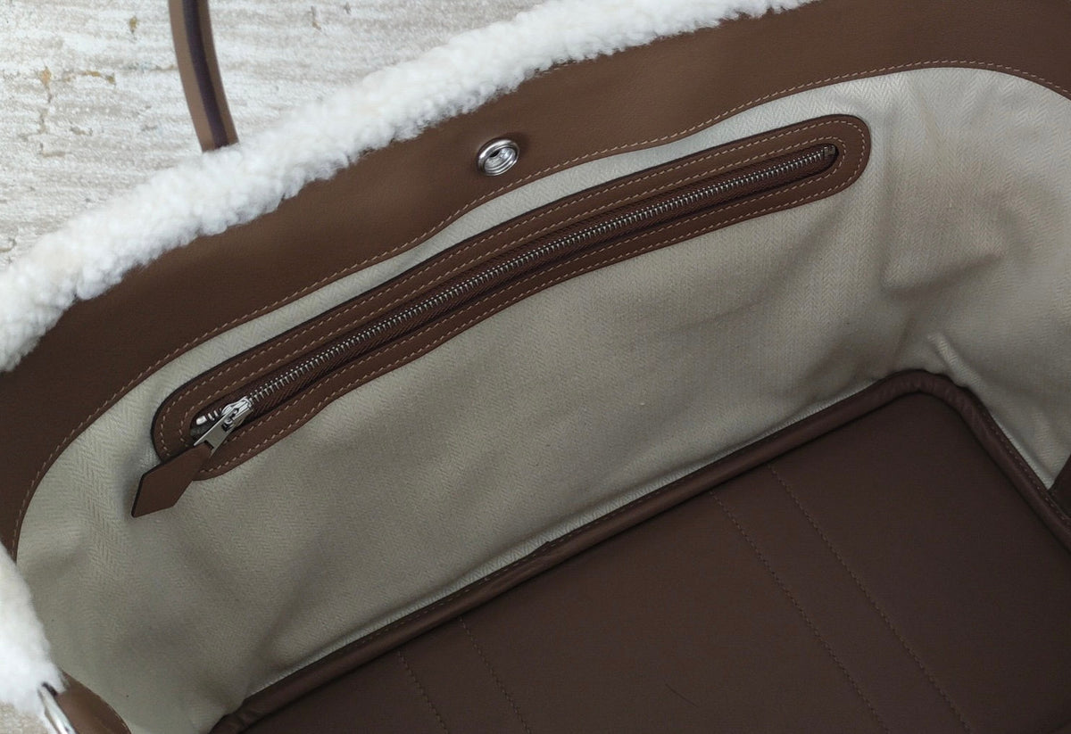 [Exclusive] Hermès Garden Party 36 Limited Edition Teddy Shearling Bag