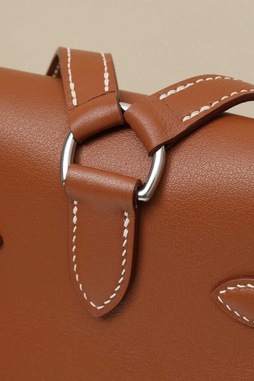 HERMÈS KELLY JUMP BAG GOLD SWIFT LEATHER  PALLADIUM HARDWARE Hermes