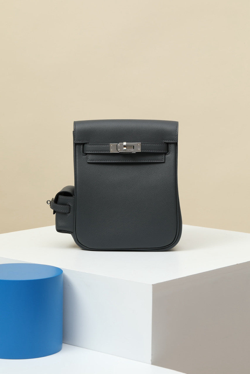 HERMÈS KELLY JUMP BAG GRIS MISTY SWIFT LEATHER  PALLADIUM HARDWARE Hermes