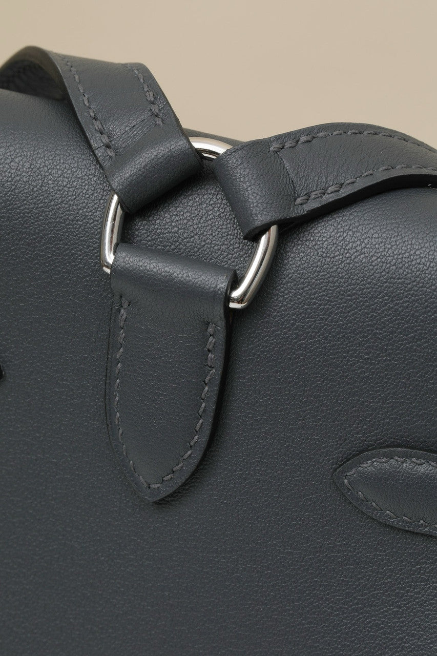 HERMÈS KELLY JUMP BAG GRIS MISTY SWIFT LEATHER  PALLADIUM HARDWARE Hermes