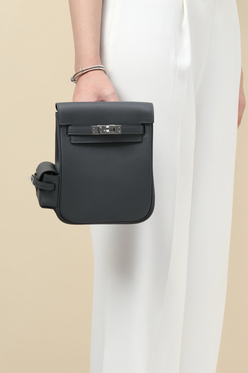 HERMÈS KELLY JUMP BAG GRIS MISTY SWIFT LEATHER  PALLADIUM HARDWARE Hermes
