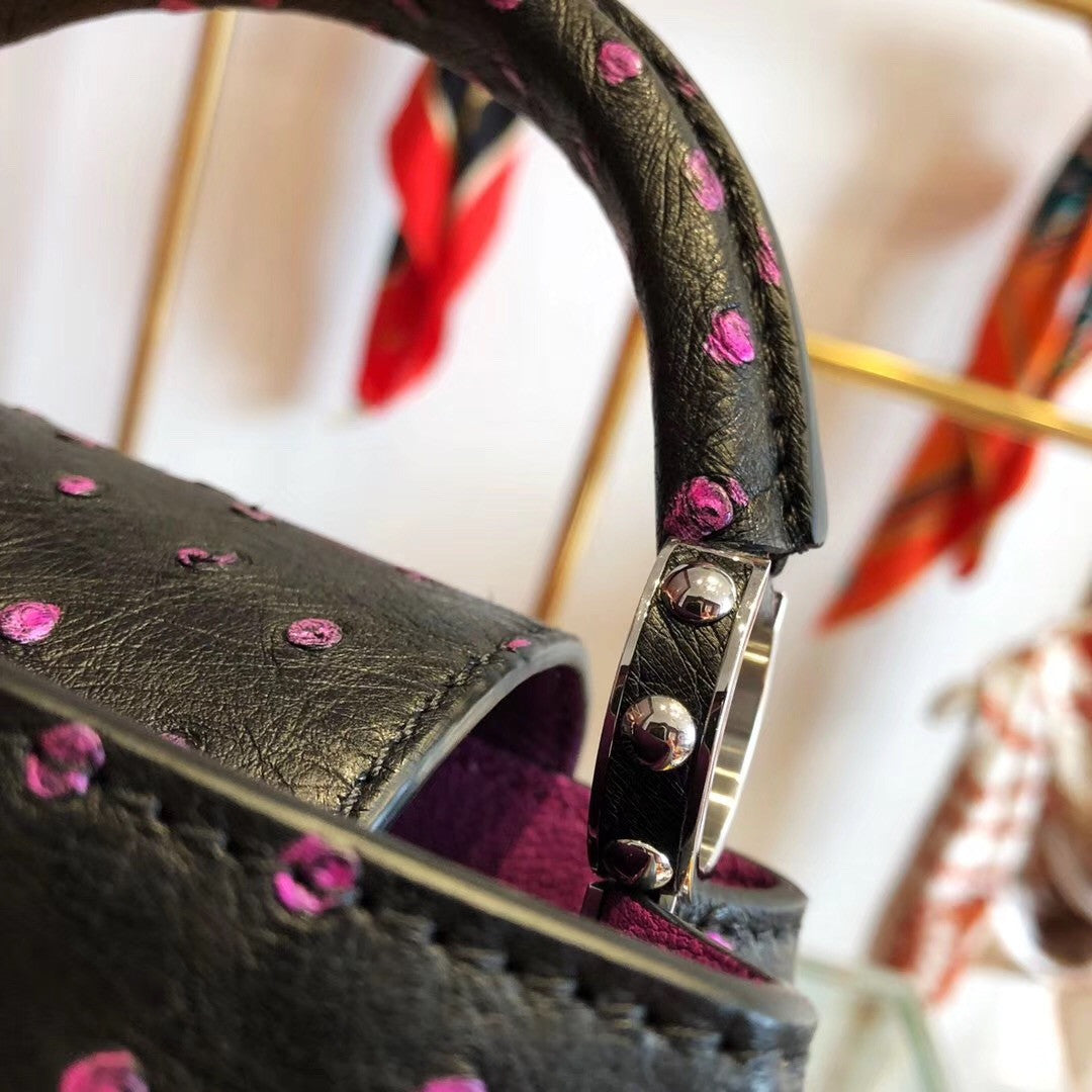 Louis Vuitton CAPUCINES BB Black/Pink