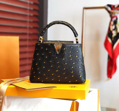 Louis Vuitton CAPUCINES BB Black/Yellow