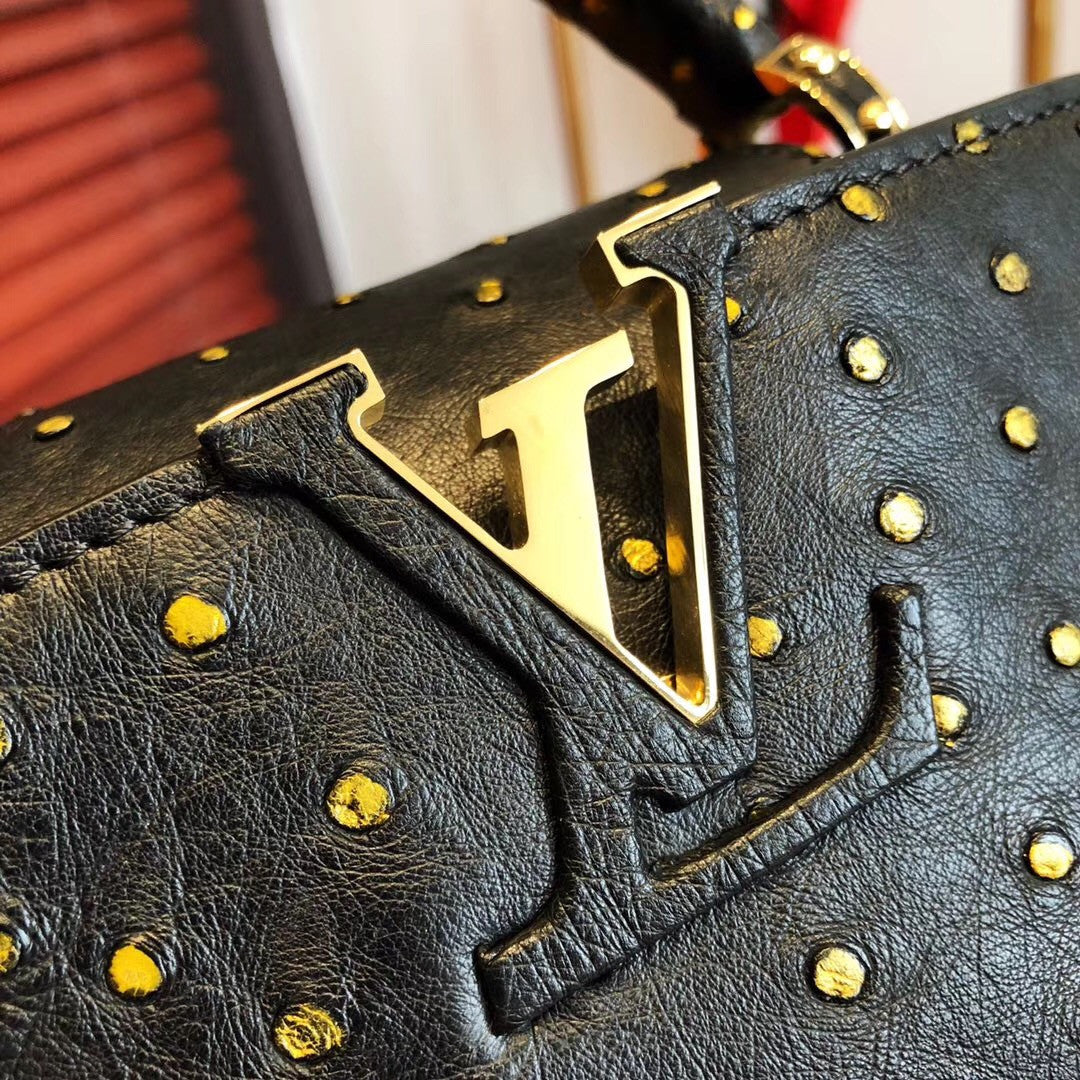 Louis Vuitton CAPUCINES BB Black/Yellow