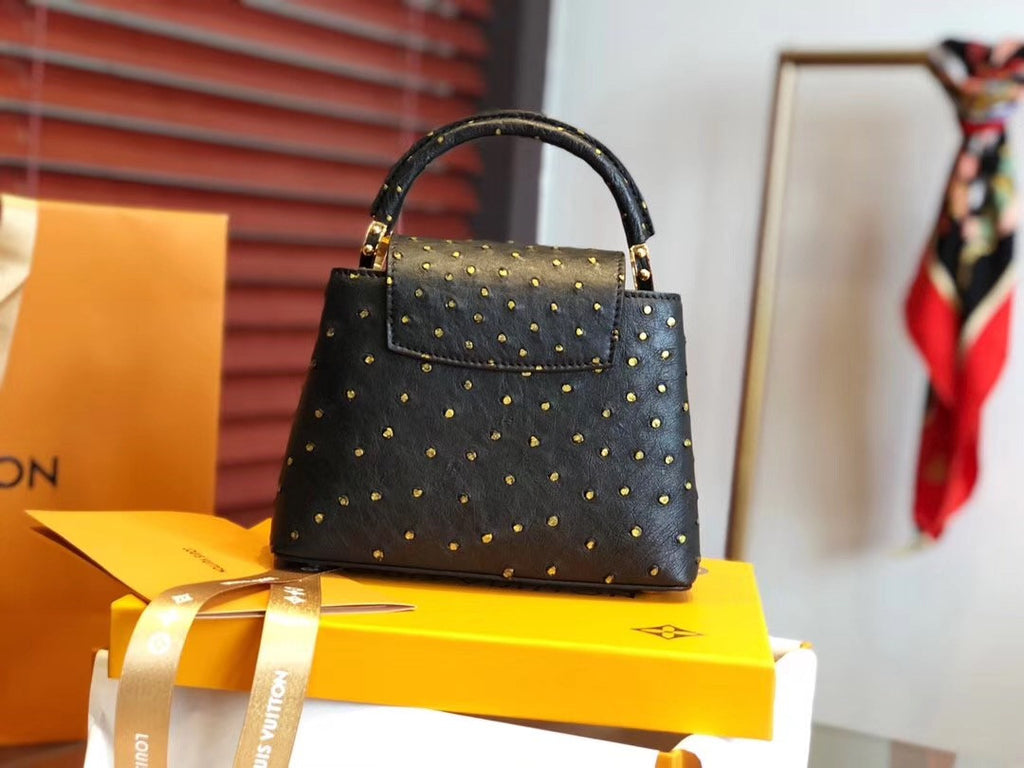 Louis Vuitton CAPUCINES BB Black/Yellow