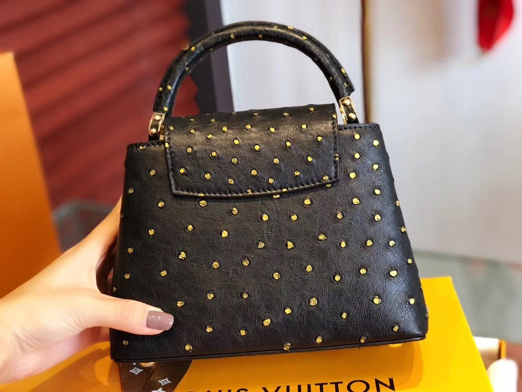 Louis Vuitton CAPUCINES BB Black/Yellow