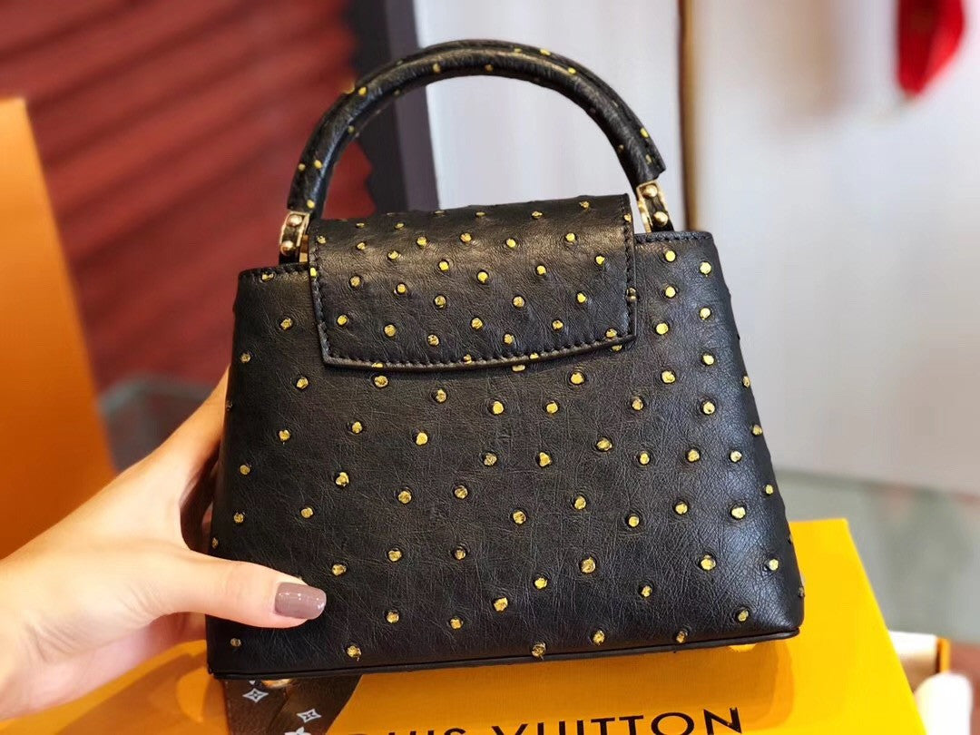 Louis Vuitton CAPUCINES BB Black/Yellow
