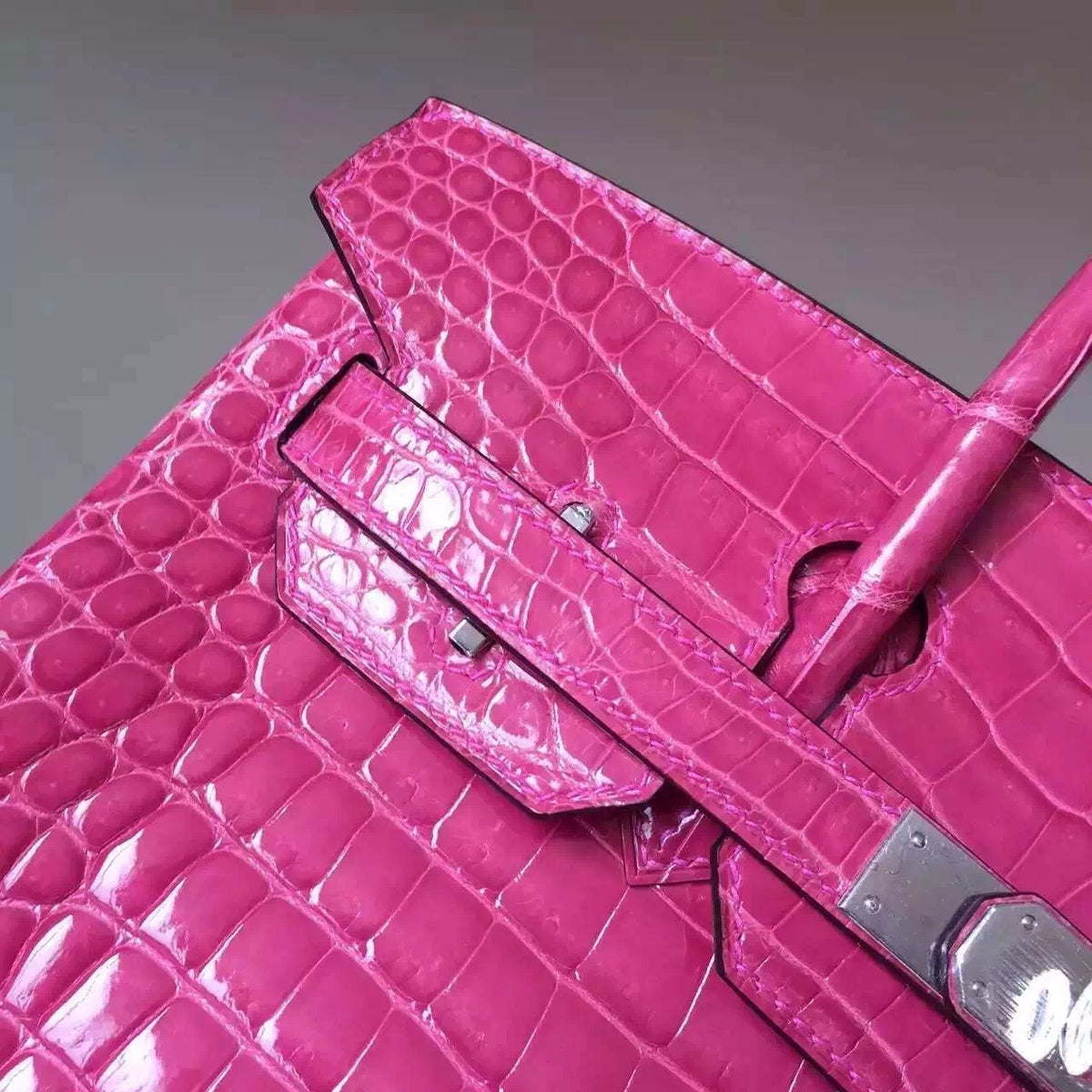 Hermes Fuchsia Nile crocodile Birkin 35cm Palladium Hardware