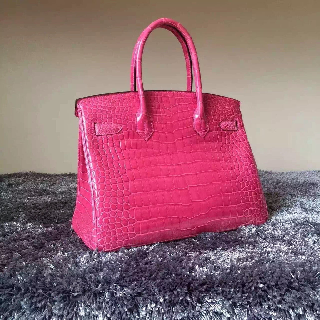 Hermes Fuchsia Nile crocodile Birkin 35cm Palladium Hardware