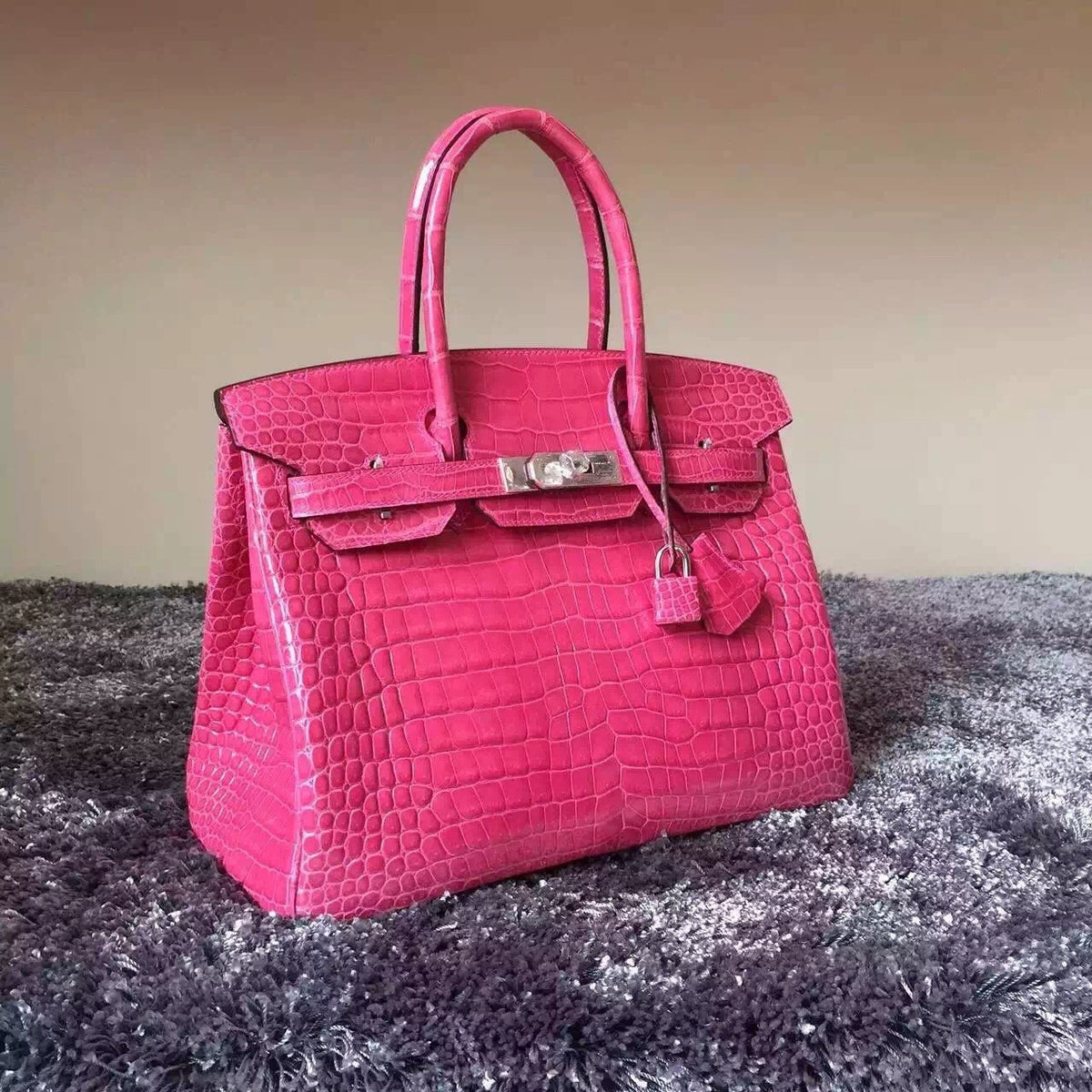 Hermes Fuchsia Nile crocodile Birkin 35cm Palladium Hardware