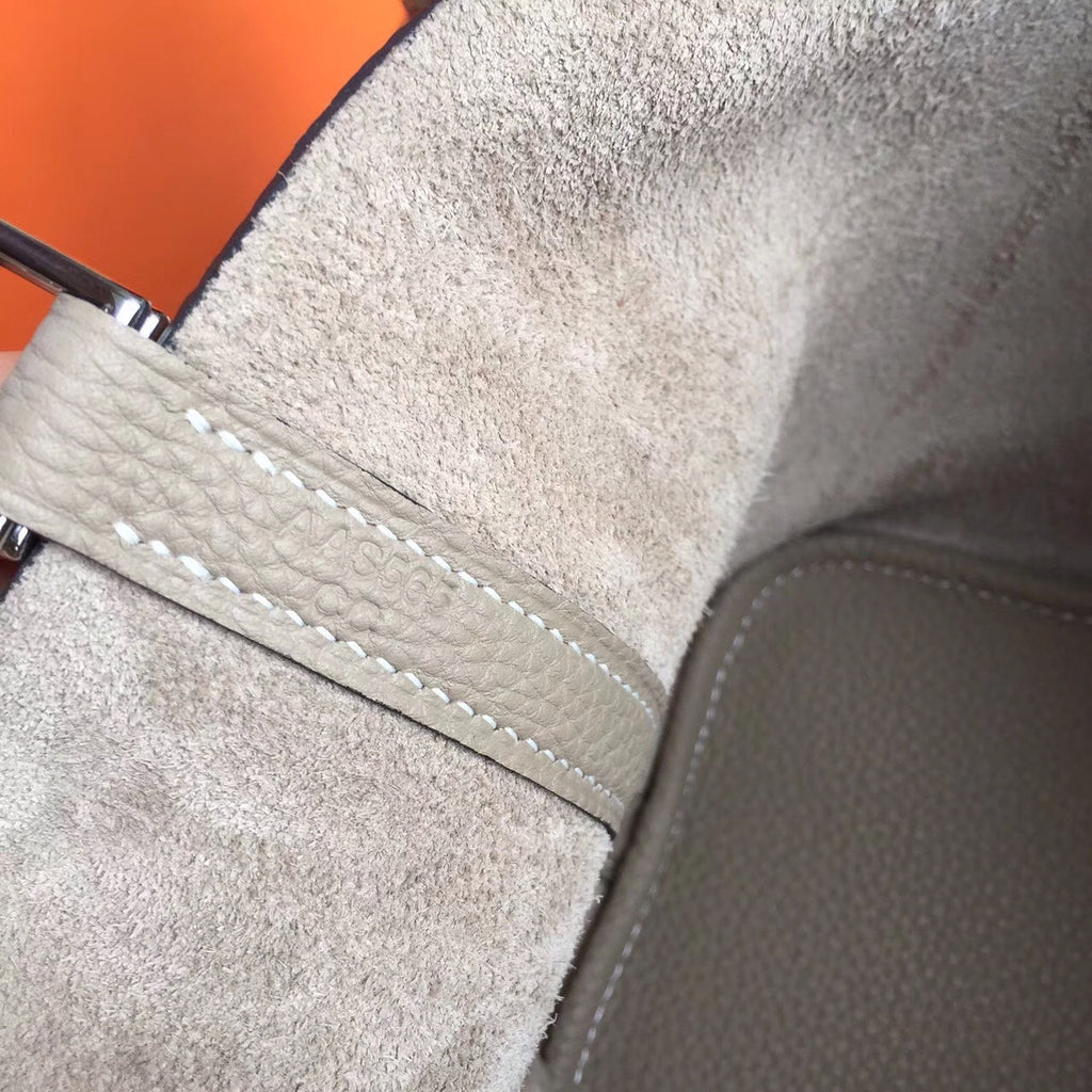 Hermes Etoupe  Picotin Lock MM Togo Leather Bag