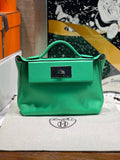 Hermès Mini 24/24 – 21 Bag Comic Green Volupto leather