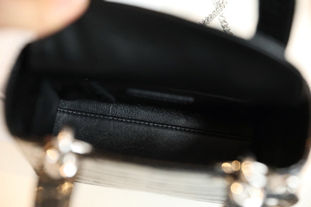 Christian Dior Mini Lady Dior handbag in Black Crocodile