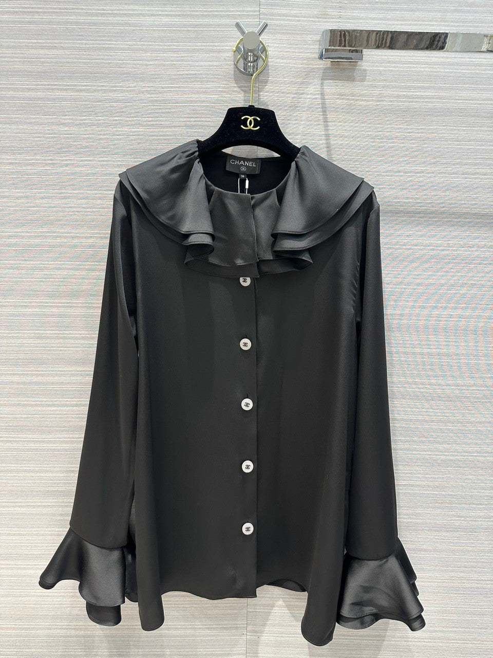 Chanel Cruise 2023 Silk BLOUSE Black
