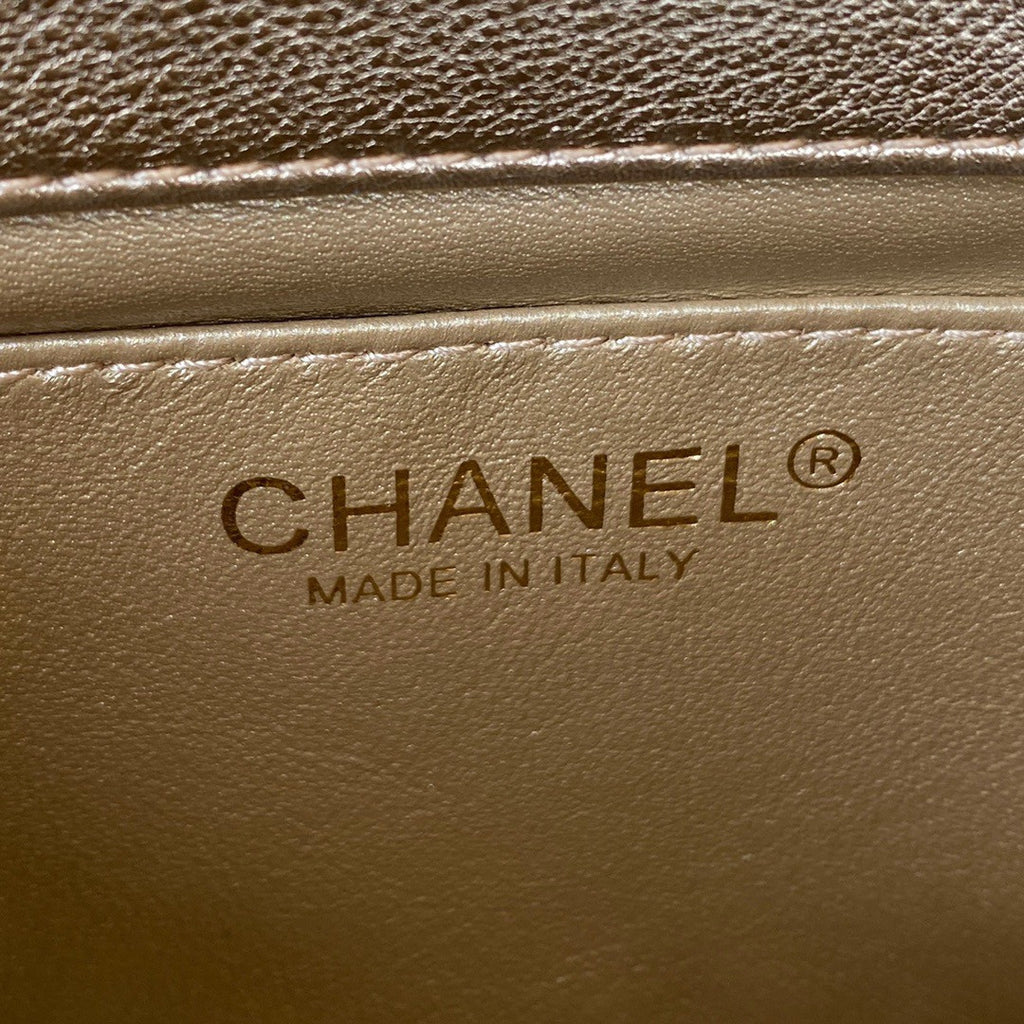 Chanel Diamanté & Gold Metal MINI FLAP BAG 2022 GOLD