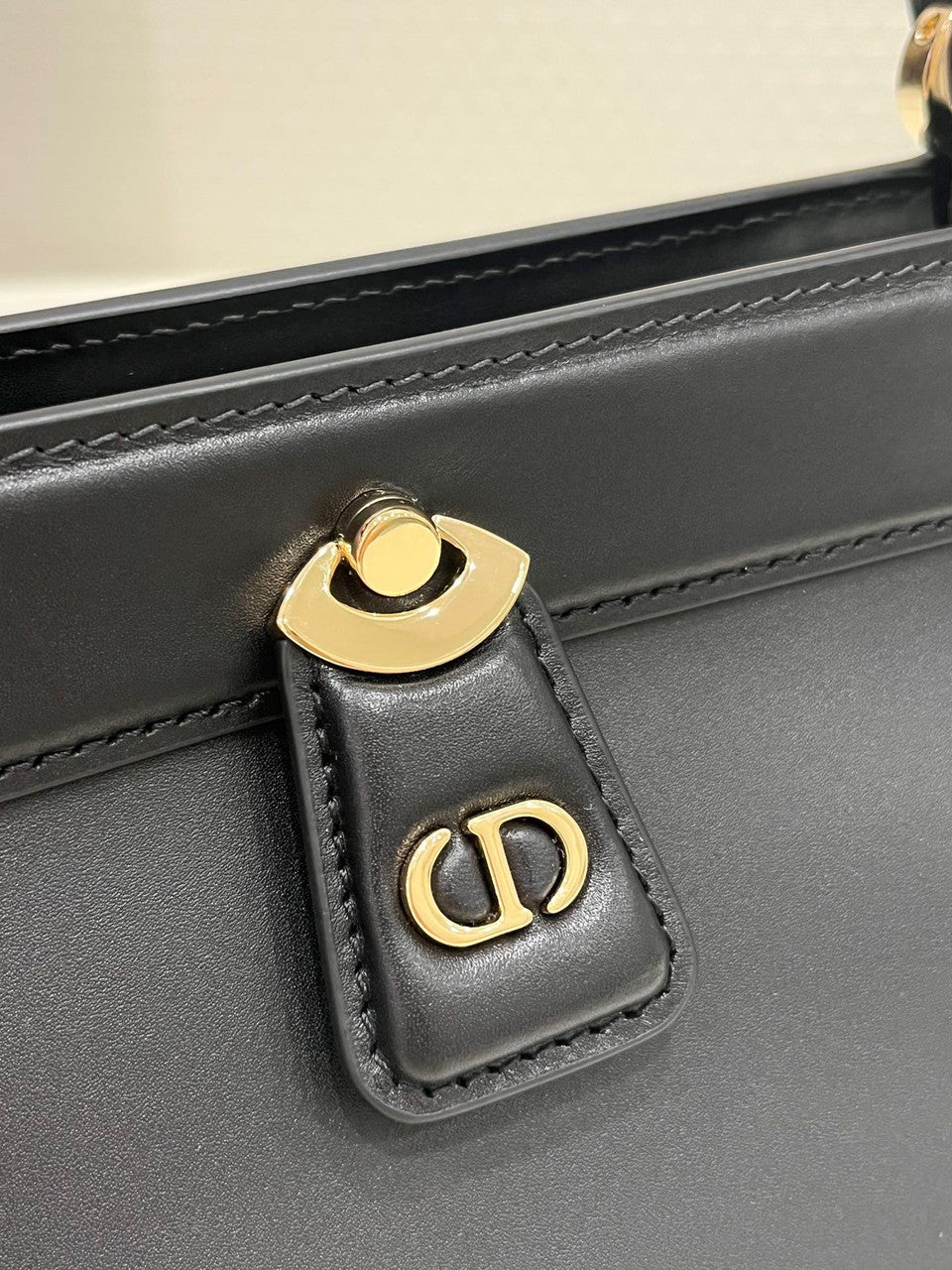 Christian Dior SMALL DIOR KEY BAG Black Box Calfskin
