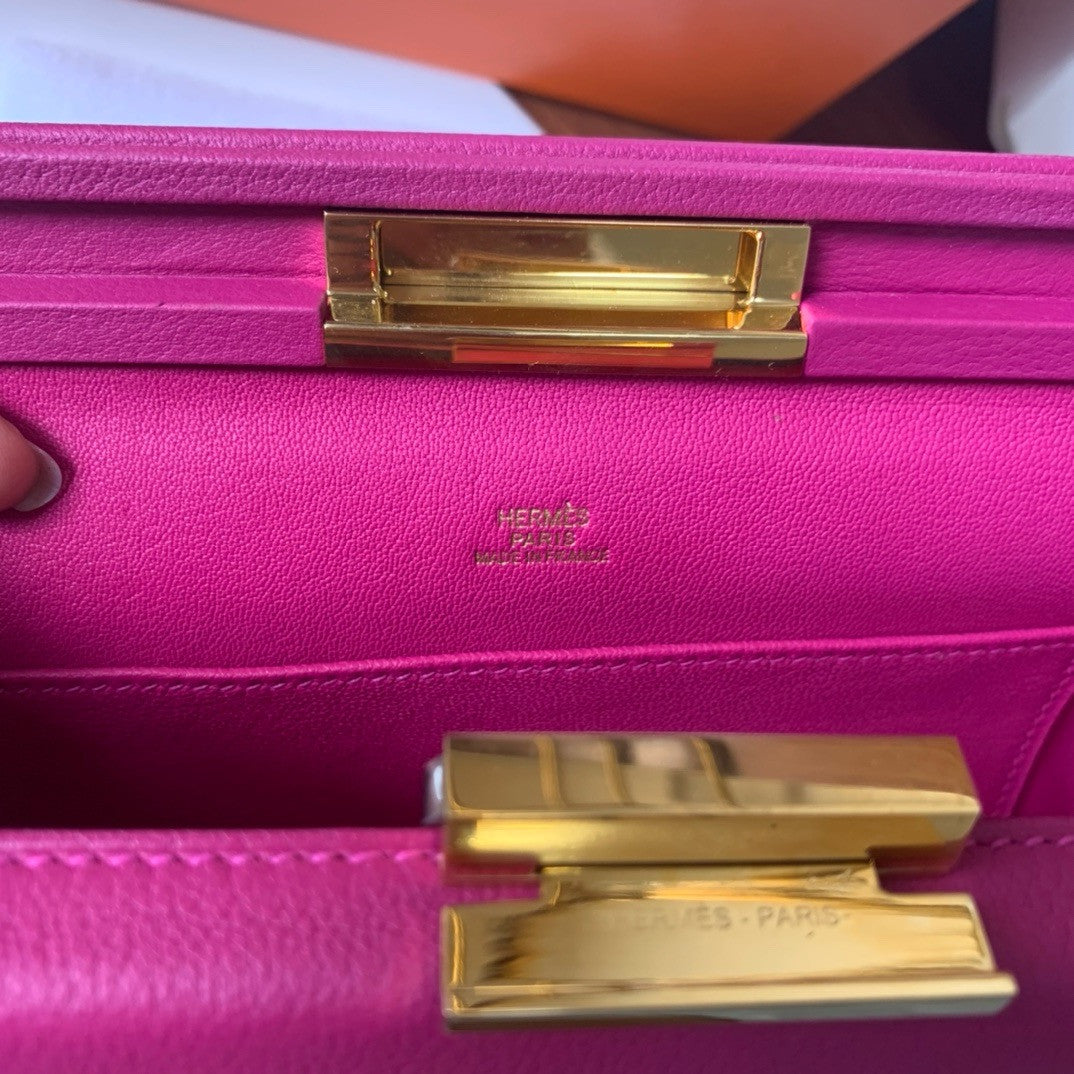 Hermes Clic-H 21 bag Magnolia  Evercolor calfskin  with Gold hardwares