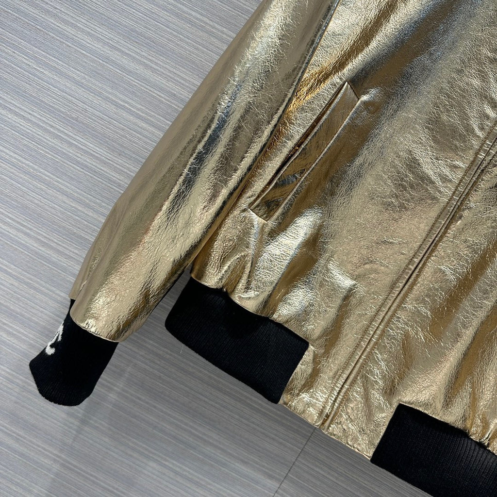 Chanel Metallic Calfskin BLOUSON GOLD