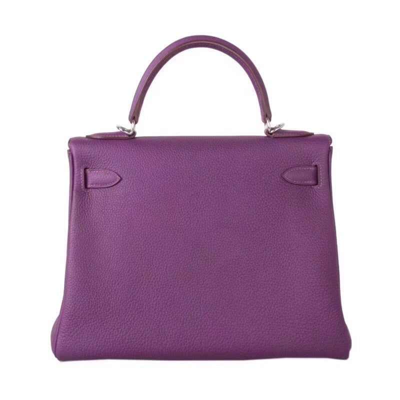 Hermès P9 Anemone Kelly 28 Epsom Palladium Hardware