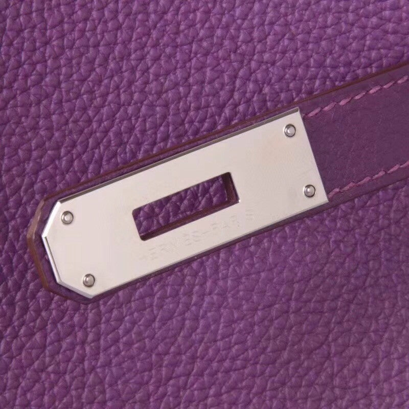 Hermès P9 Anemone Kelly 28 Epsom Palladium Hardware