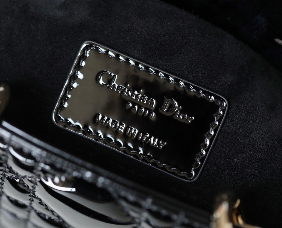 Christian Lady D-Joy Small Bag Patent Cannage Black