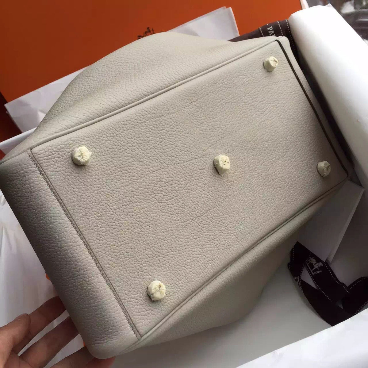 Hermes Lindy 30 C80 Gris Perle  Eclat /L5 Crevette Taurillon Clemence Palladium HW Hermes