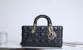 Christian Lady D-Joy Medium Bag Black Cannage Lambskin