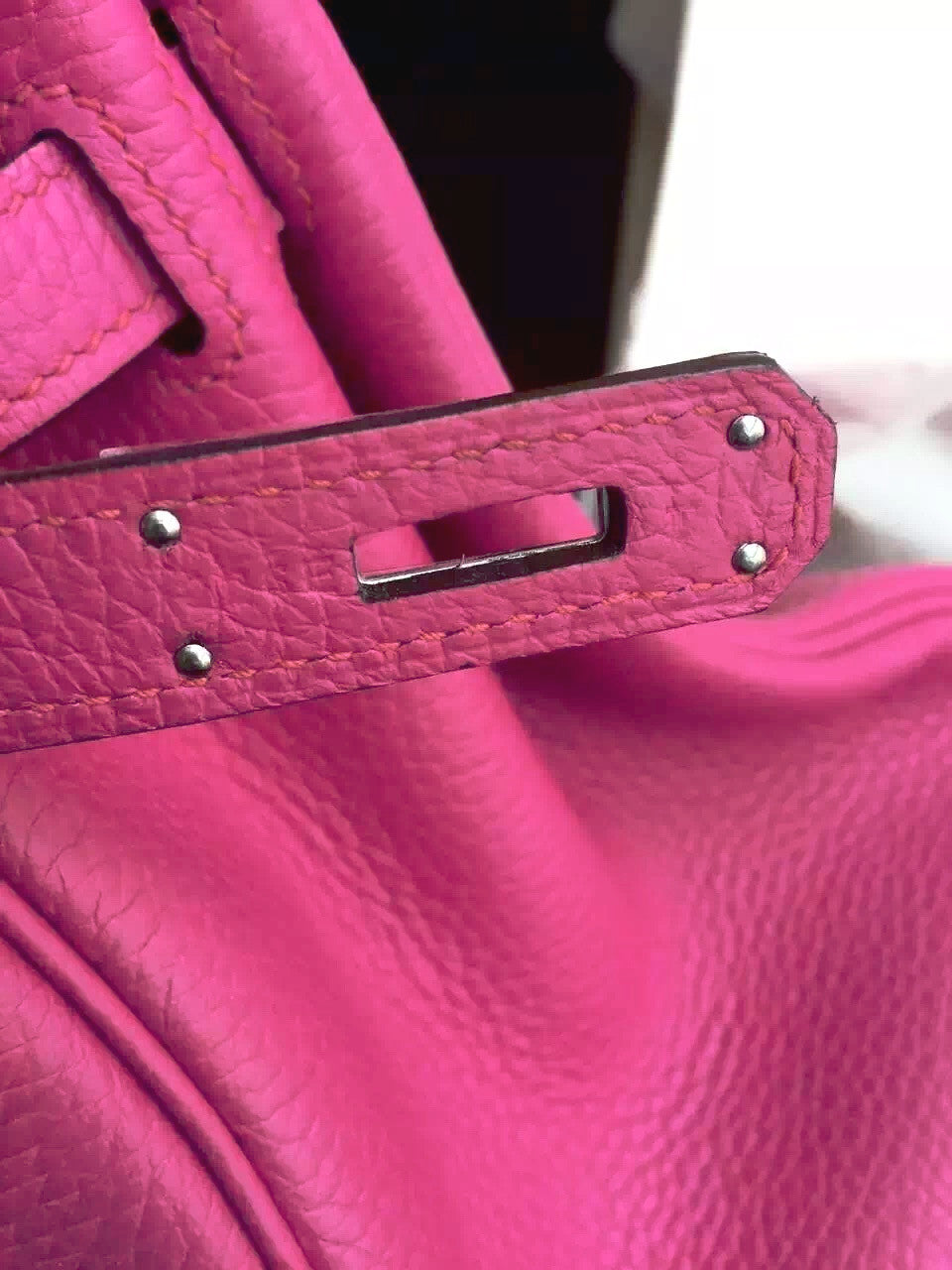 Hermes Fuchsia Birkin 25cm Epsom Palladium Hardware