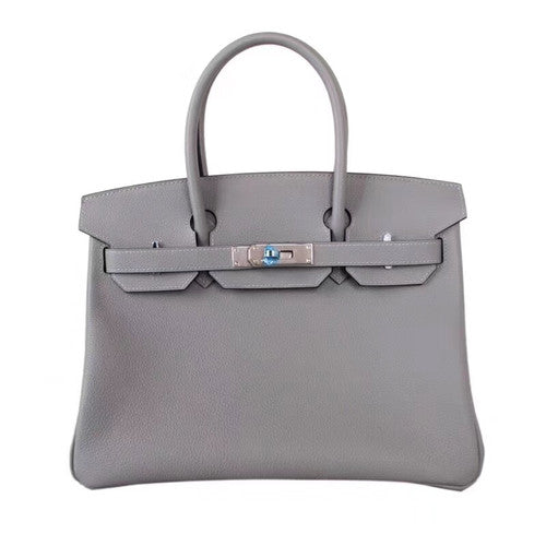 Hermès J7 Blue Lin Birkin 30 cm Togo Leather Palladium Hardware