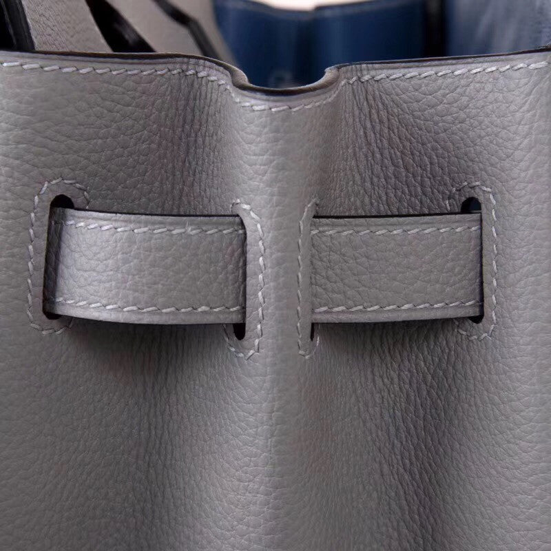 Hermès J7 Blue Lin Birkin 30 cm Togo Leather Palladium Hardware