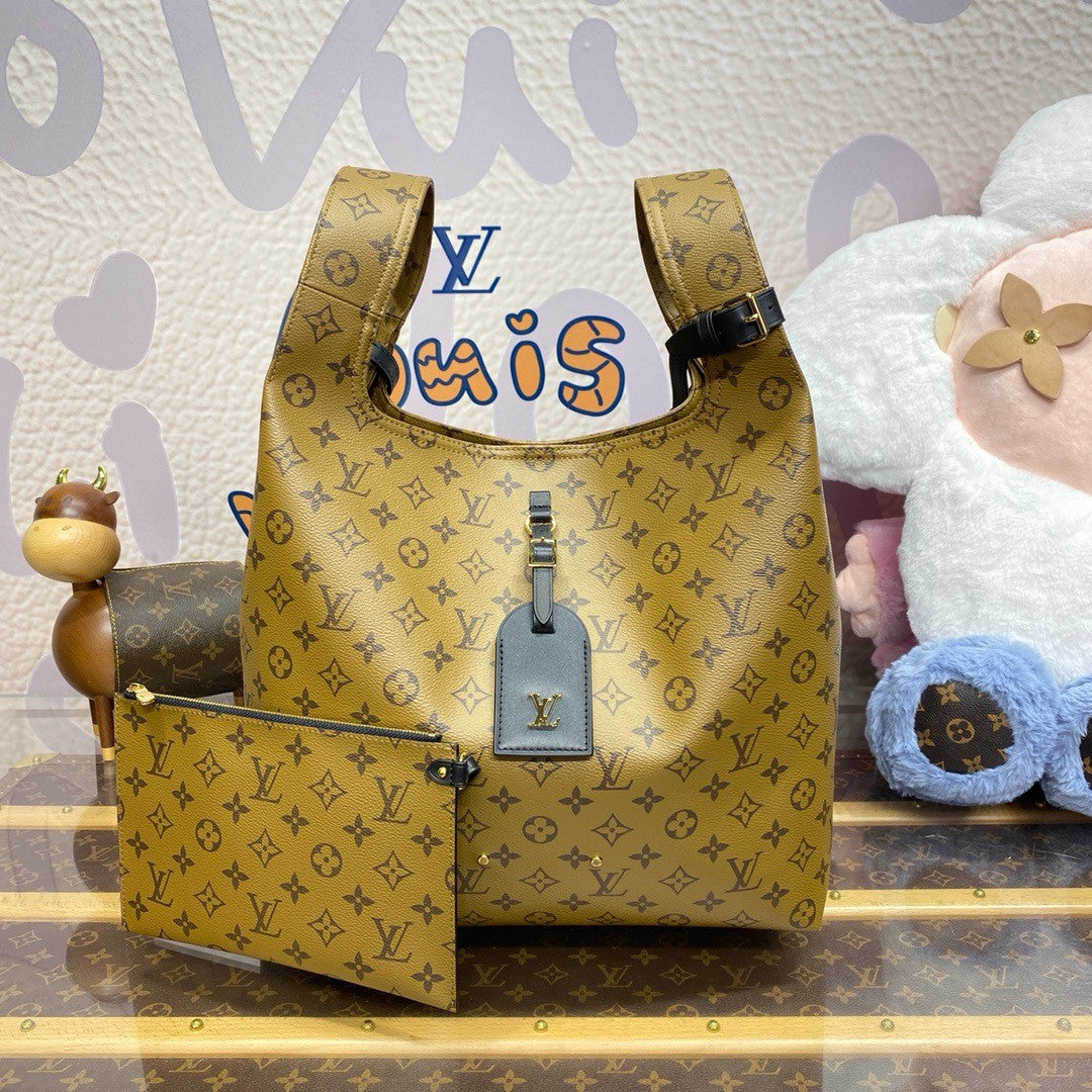 Louis Vuitton M46817 New Atlantis GM Bag Monogram reverse coated canvas