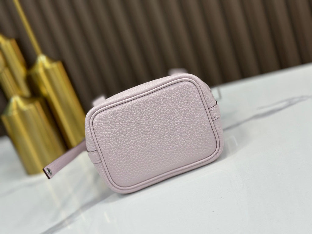 Hermes Limited Edition Picotin Lock Micro Mini 14 Bag Mauve pale  togo Tote palladium Hardware