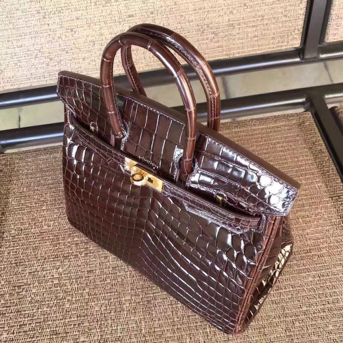 Hermes HAVANNE Birkin 30 in Niloticus Crocodile with Palladium hardware